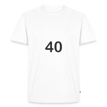 je suis 40 anniversaire cadeau 40 anniversaire - T-shirt Premium bio Homme - blanc - Devant - Nico (187cm)