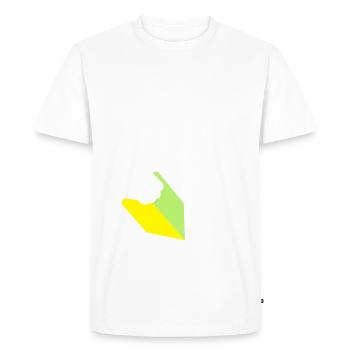 Maneki Neko « Wakaba » - Light Contour - T-shirt Premium bio Homme - blanc - Devant - Nico (187cm)