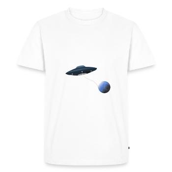 Amas d’étoiles UFO PEACE - T-shirt Premium bio Homme - blanc - Devant - Nico (187cm)