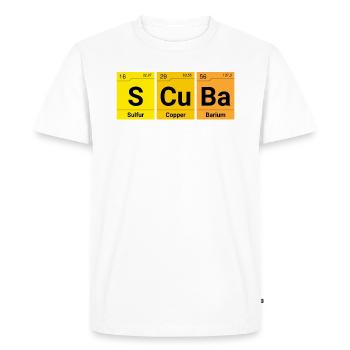 Éléments chimiques du plongeur - T-shirt Premium bio Homme - blanc - Devant - Nico (187cm)