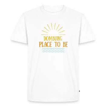 Domburg Place To Be - T-shirt Premium bio Homme - blanc - Devant - Nico (187cm)