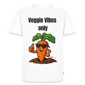 Veggie Vibes Carotte avec style Illustrations de légumes - T-shirt Premium bio Homme - blanc - Devant - Nico (187cm)