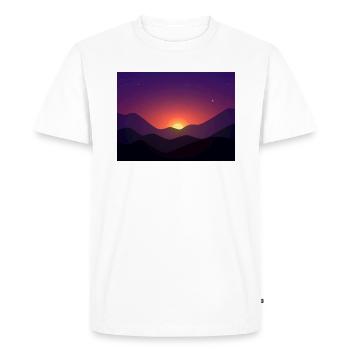 Montagne du Couchant en pente - T-shirt Premium bio Homme - blanc - Devant - Nico (187cm)