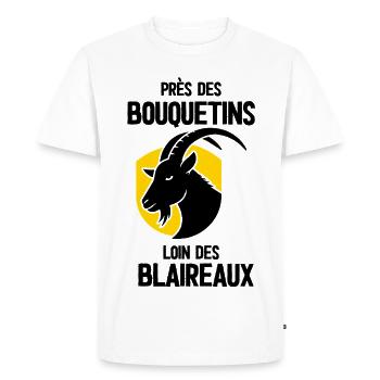 Dragon doré en silhouette - T-shirt Premium bio Homme - blanc - Devant - Nico (187cm)