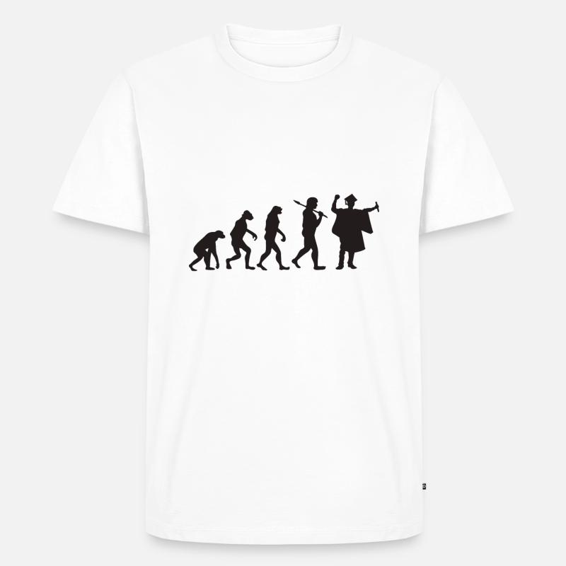 Abschlussfeier - Evolution - Geschenk - Männer Premium Bio T-Shirt - Weiß