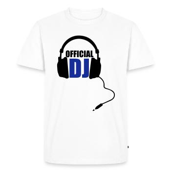 OfficialDJ - Men's Premium Organic T-Shirt - white - Front - Nico (187cm)
