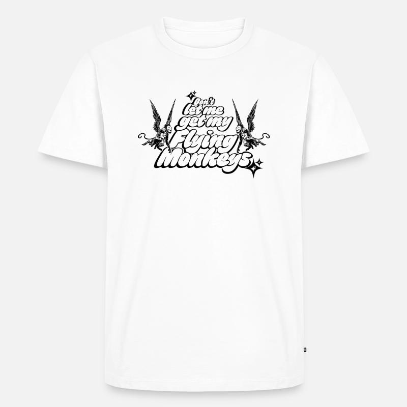 flying monkeys graffiti lettering - Männer Premium Bio T-Shirt - Weiß