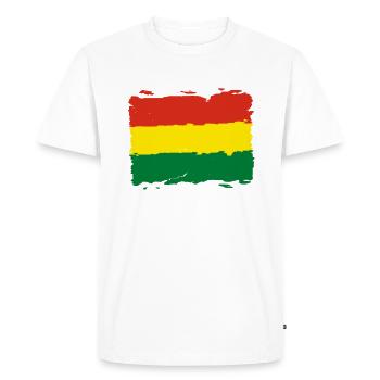 Drapeau de la Bolivie - T-shirt Premium bio Homme - blanc - Devant - Nico (187cm)