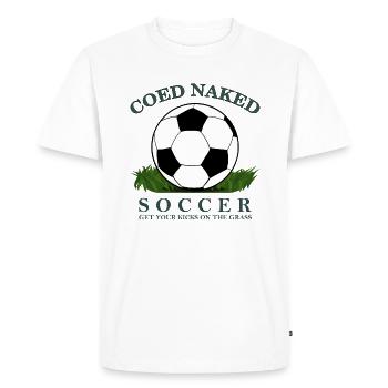 Coed Naked Soccer - T-shirt Premium bio Homme - blanc - Devant - Nico (187cm)