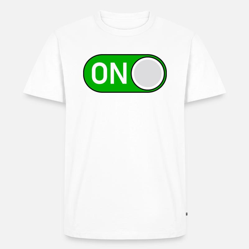 Switch On - Männer Premium Bio T-Shirt - Weiß