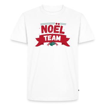 Noel team équipe cadeaux - T-shirt Premium bio Homme - blanc - Devant - Nico (187cm)