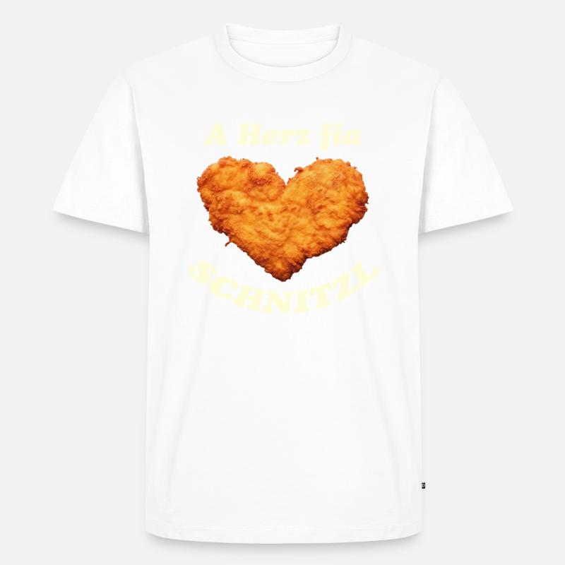 A Herz Fia Schnitzl - hell - Männer Premium Bio T-Shirt - undefined