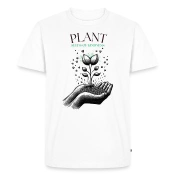 Plantez des graines de gentillesse - T-shirt Premium bio Homme - blanc - Devant - Nico (187cm)