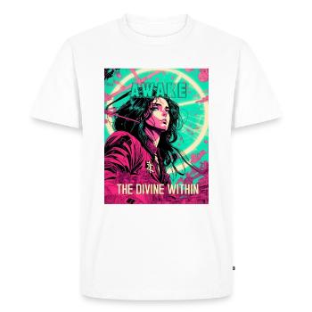 Awake The Divine Within - Men's Premium Organic T-Shirt - white - Front - Nico (187cm)