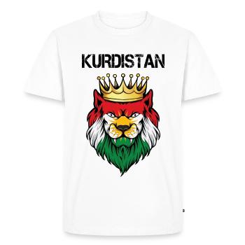Kurdistan Flag Bakur Bashur Rojava Rojhlt Newroz - Men's Premium Organic T-Shirt - white - Front - Nico (187cm)