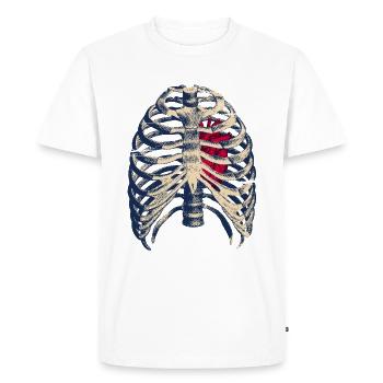 The Heart, Ver. 2 - Men's Premium Organic T-Shirt - white - Front - Nico (187cm)