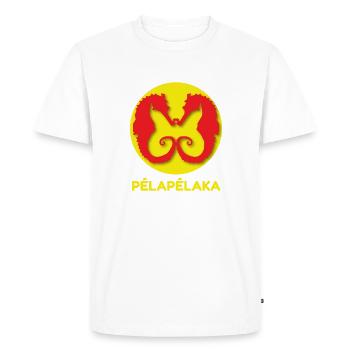 2HYPOCAMPILLON rouge et jaune - T-shirt Premium bio Homme - blanc - Devant - Nico (187cm)