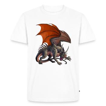 menacing dragon - Men's Premium Organic T-Shirt - white - Front - Nico (187cm)