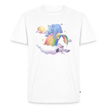 La Licorne - T-shirt Premium bio Homme - blanc - Devant - Nico (187cm)