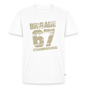 France Alsace Strasbourg 67 Strasbourgeoise - T-shirt Premium bio Homme - blanc - Devant - Nico (187cm)