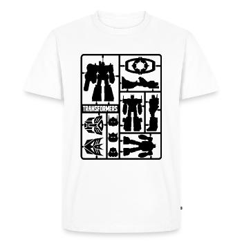 Transformers G1 Spielzeugset Design Schwarz - Männer Premium Bio T-Shirt - Weiß - Vorne - Nico (187cm)