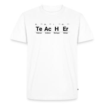 Teacher Periodic Table Elements - Men's Premium Organic T-Shirt - white - Front - Nico (187cm)