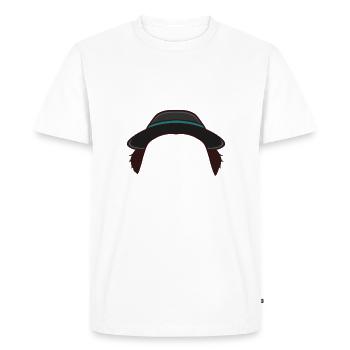 Chapeau avec pattes - T-shirt Premium bio Homme - blanc - Devant - Nico (187cm)