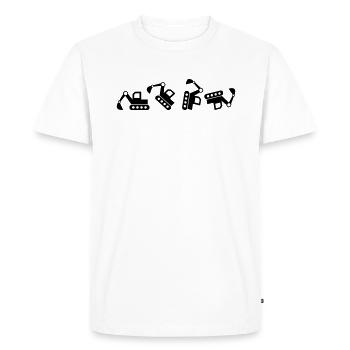 Opérateur de pelle excavatrice dragage cadeau de travailleur de la construction - T-shirt Premium bio Homme - blanc - Devant - Nico (187cm)