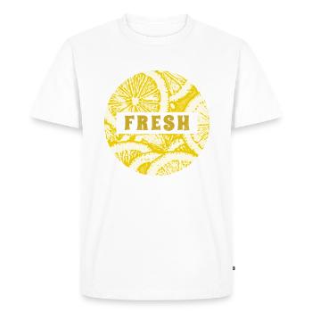 FRESH - Citron frais sur la route - T-shirt Premium bio Homme - blanc - Devant - Nico (187cm)