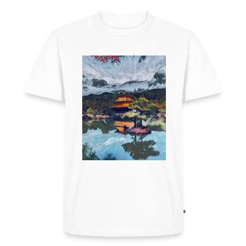 Kinkakuji, Kyoto, Japon - T-shirt Premium bio Homme - blanc - Devant - Nico (187cm)