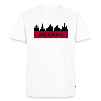 Ville de Moscou - Russie - T-shirt Premium bio Homme - blanc - Devant - Nico (187cm)
