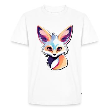 Dessin de Fennec renard du désert - T-shirt Premium bio Homme - blanc - Devant - Nico (187cm)