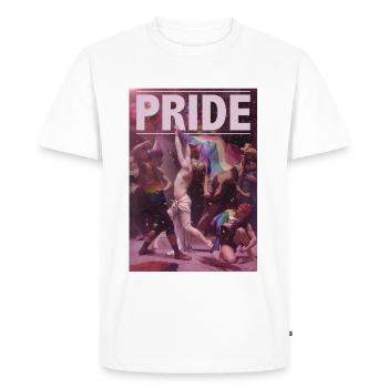 PRIDE - Men's Premium Organic T-Shirt - white - Front - Nico (187cm)