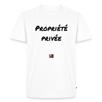Private Property - Word Games Francois Ville - Men's Premium Organic T-Shirt - white - Front - Nico (187cm)