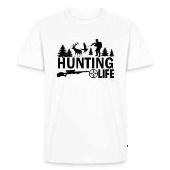 Vie de chasse - T-shirt Premium bio Homme - blanc - Devant - Nico (187cm)