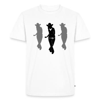 Danse en ligne - musique country - T-shirt Premium bio Homme - blanc - Devant - Nico (187cm)