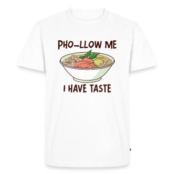 Drôle Pho Soupe de nouilles vietnamienne Pho - T-shirt Premium bio Homme - blanc - Devant - Nico (187cm)