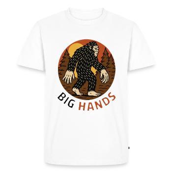 Bigfoot Vintage Forest Adventure Design - Men's Premium Organic T-Shirt - white - Front - Nico (187cm)