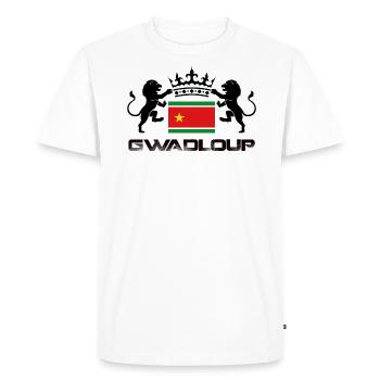 Guadeloupe drapeau royale - T-shirt Premium bio Homme - blanc - Devant - Nico (187cm)
