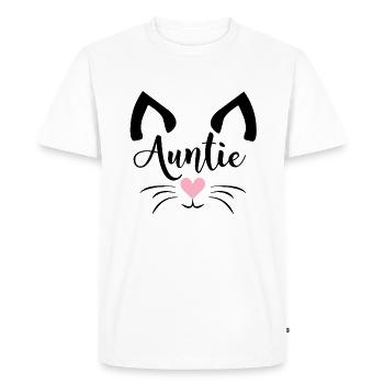 Cute Cat Auntie - Men's Premium Organic T-Shirt - white - Front - Nico (187cm)