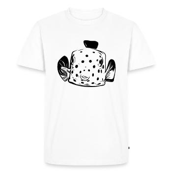 Poisson-valise - T-shirt Premium bio Homme - blanc - Devant - Nico (187cm)