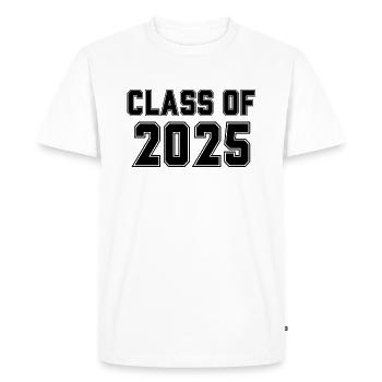 Classe de 2025 - T-shirt Premium bio Homme - blanc - Devant - Nico (187cm)