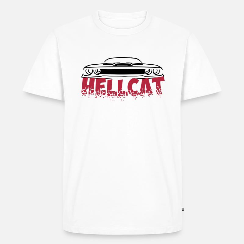 SRT HELLCAT - Männer Premium Bio T-Shirt - Weiß