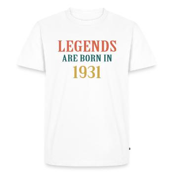 légendes 1931 - T-shirt Premium bio Homme - blanc - Devant - Nico (187cm)
