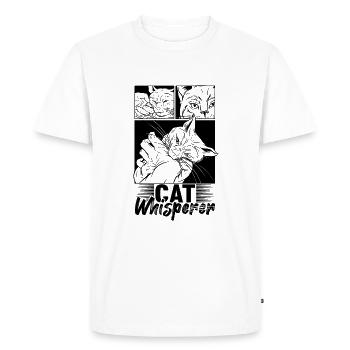 Amoureux des chats - T-shirt Premium bio Homme - blanc - Devant - Nico (187cm)