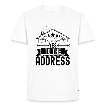 Achat d’une maison pour les propriétaires - T-shirt Premium bio Homme - blanc - Devant - Nico (187cm)