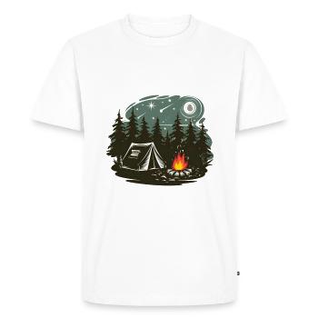 I'd Rather be Camping - Men's Premium Organic T-Shirt - white - Front - Nico (187cm)