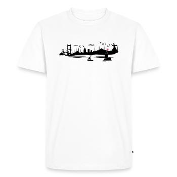 silhouette istanbul - T-shirt Premium bio Homme - blanc - Devant - Nico (187cm)