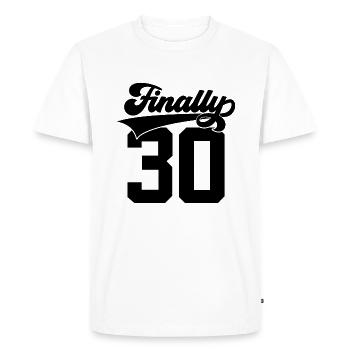 ENFIN 30 COLLÈGE 30E ANNIVERSAIRE ENFIN 30 ANS - T-shirt Premium bio Homme - blanc - Devant - Nico (187cm)
