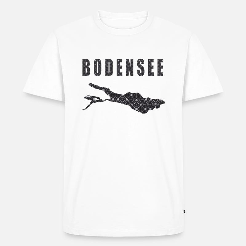 Original Bodensee Design - Männer Premium Bio T-Shirt - Weiß